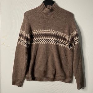 A&F Cozy Turtleneck Sweater – Dark Beige – S